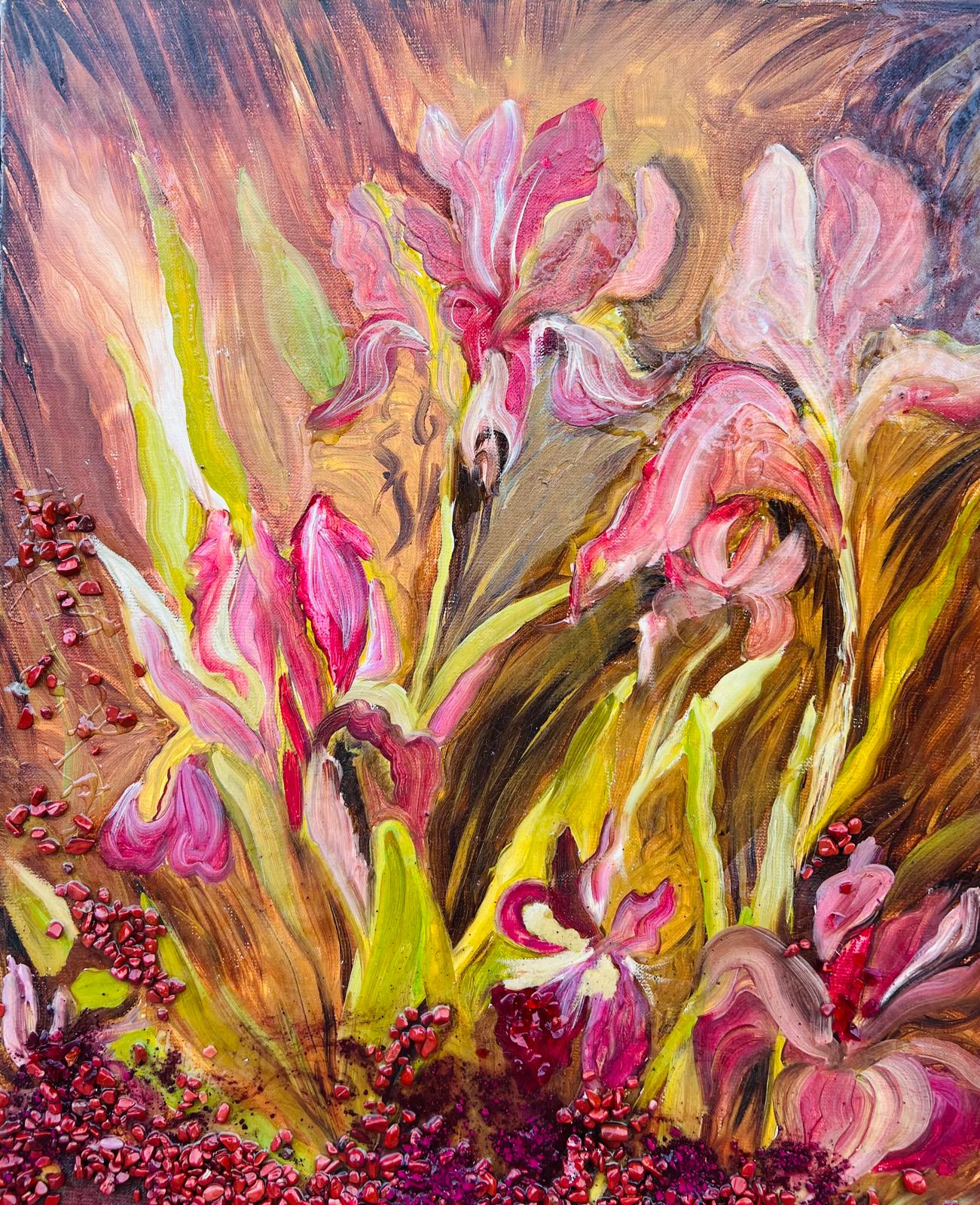 Les iris en Feu Rouge